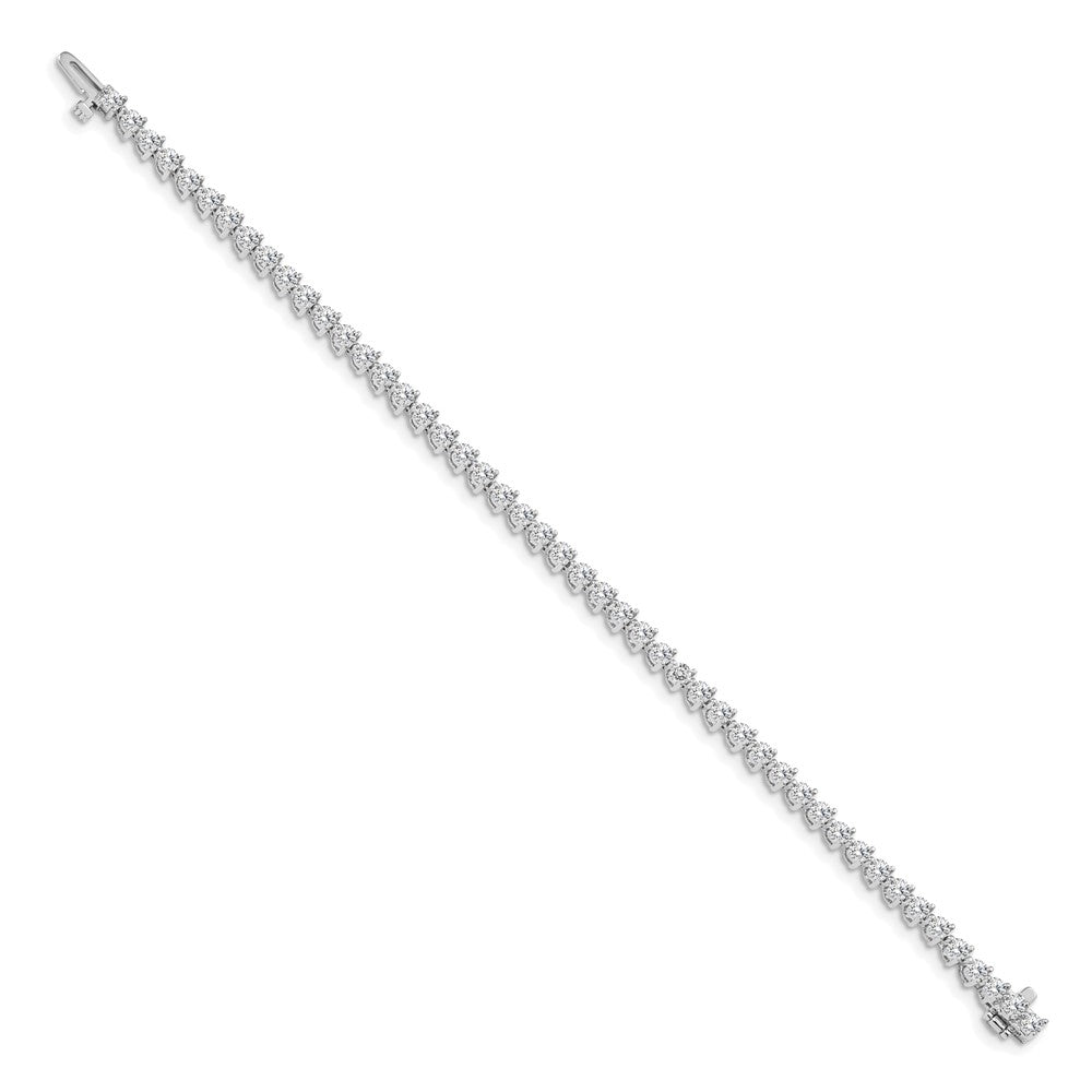 True Origin 14K White Gold 4 1/3 carat Lab Grown Diamond VS+ F+ Complete Tennis Bracelet