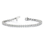 True Origin 14K White Gold 4 1/3 carat Lab Grown Diamond VS+ F+ Complete Tennis Bracelet