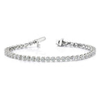 True Origin 14K White Gold 4 1/3 carat Lab Grown Diamond VS+ F+ Complete Tennis Bracelet