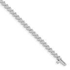 True Origin 14K White Gold 4 1/3 carat Lab Grown Diamond VS+ F+ Complete Tennis Bracelet