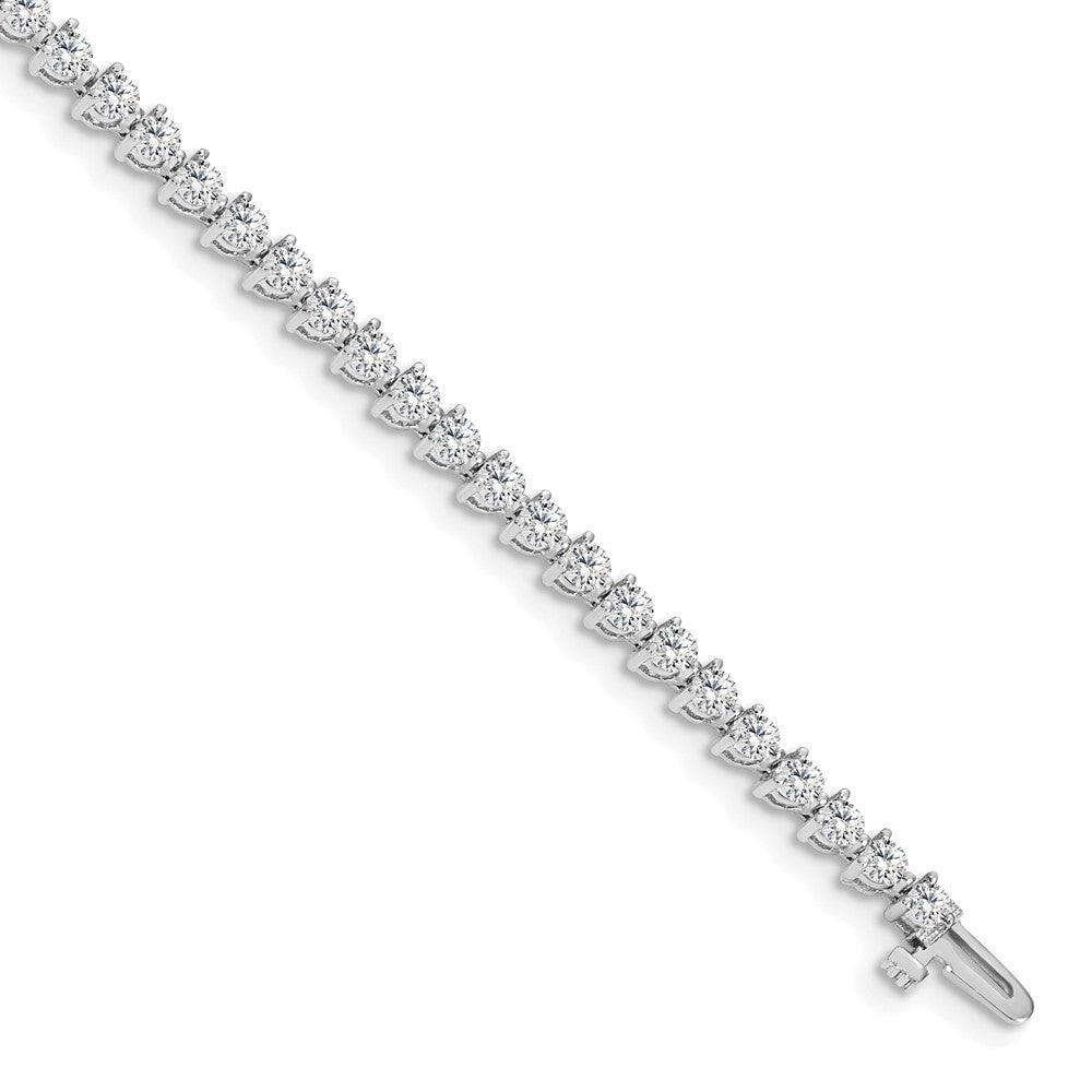 True Origin 14K White Gold 4 1/3 carat Lab Grown Diamond VS+ F+ Complete Tennis Bracelet