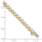 True Origin 14K Yellow Gold 4 3/4 carat Lab Grown Diamond VS+ F+ Complete Tennis Bracelet