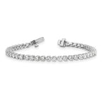 14k White Gold 4 3/4 carat Lab Grown Diamond VS/SI+ G+ Complete Tennis Bracelet