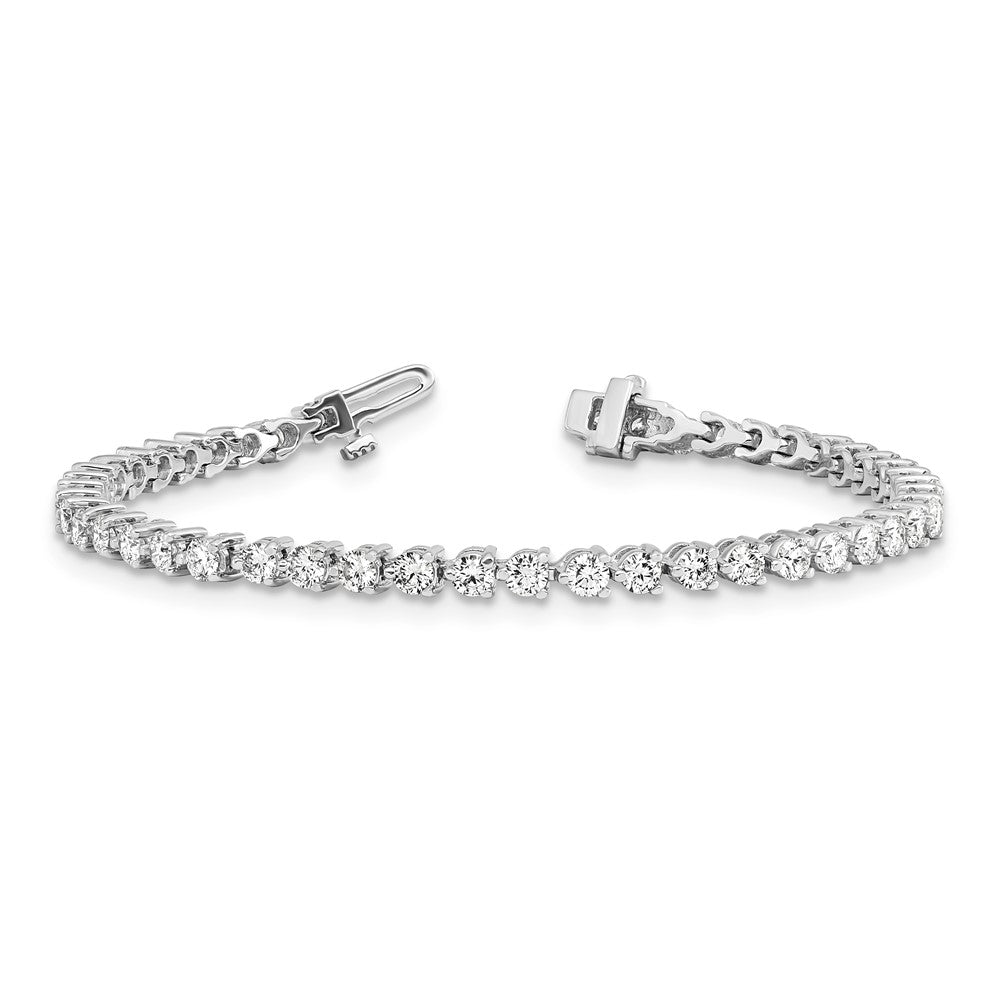 14k White Gold 4 3/4 carat Lab Grown Diamond VS/SI+ G+ Complete Tennis Bracelet