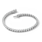 14k White Gold 4 3/4 carat Lab Grown Diamond VS/SI+ G+ Complete Tennis Bracelet
