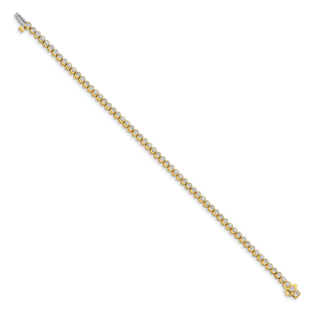 14k Complete 2.13 carat Round A Diamond 2-prong 7 inch Tennis Bracelet