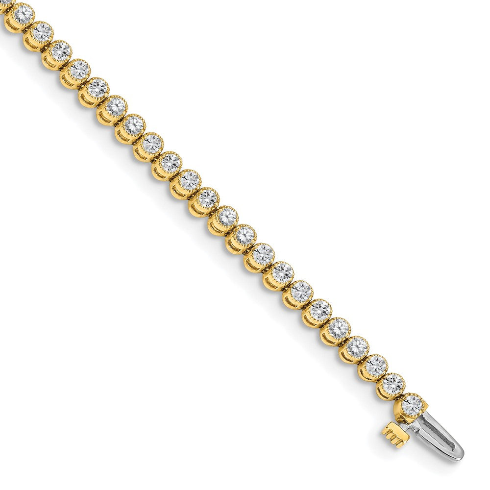 14k Complete 2.13 carat Round VS Diamond 2-prong 7 inch Tennis Bracelet
