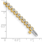 14k Complete 3.06 carat Round A Diamond 2-prong 7 inch Tennis Bracelet