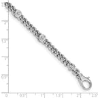 14k White Gold Complete 1 carat Round A Diamond Bezel Curb Link 7 inch Bracelet