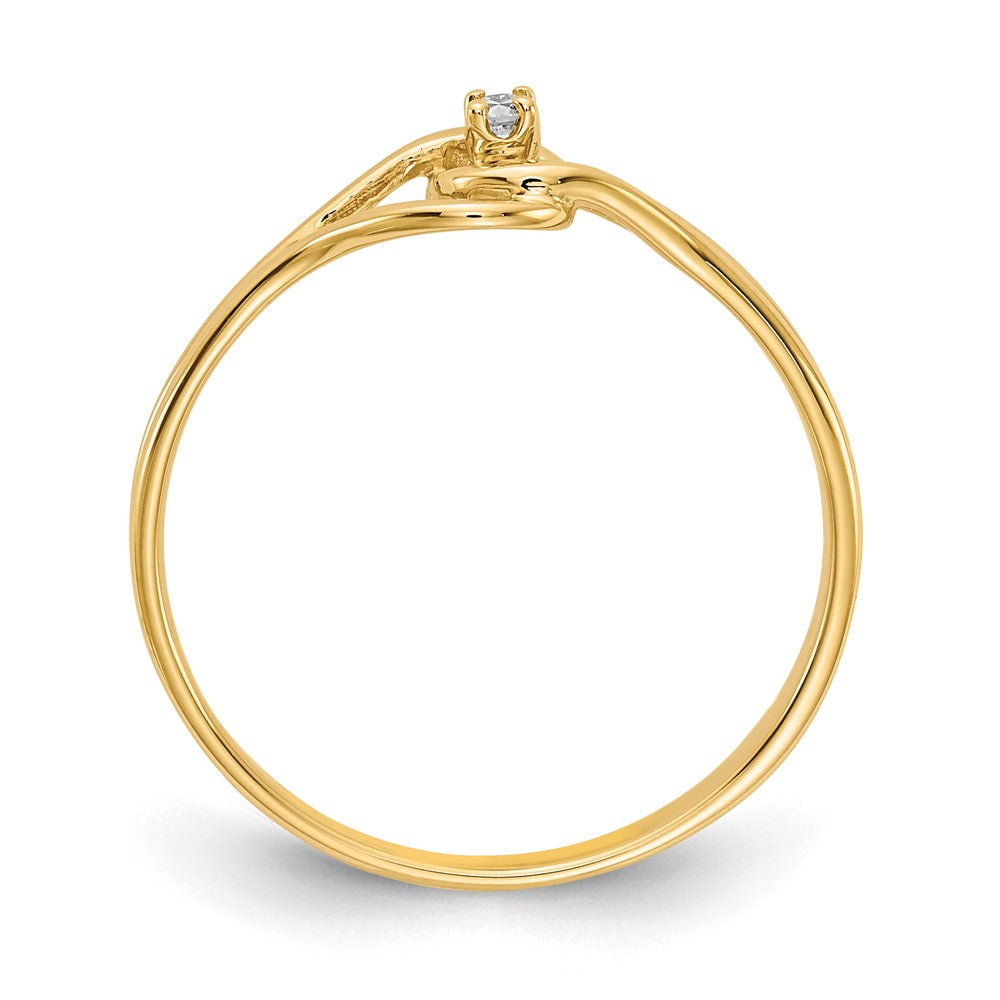 14k Polished VS Diamond Fancy Ring