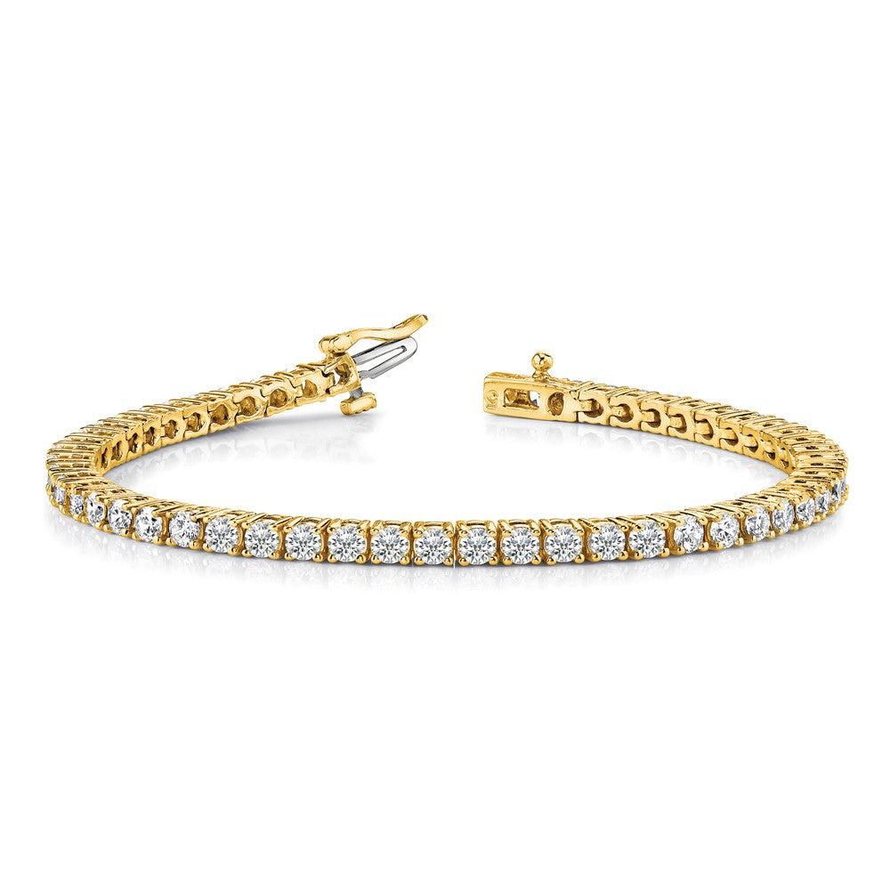 14k Complete 1.84 carat Round AA Diamond 4-prong 7 inch Tennis Bracelet