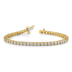 14k Complete 1.84 carat Round AA Diamond 4-prong 7 inch Tennis Bracelet