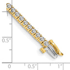 14k Complete 3.05 carat Round A Diamond 4-prong 7 inch Tennis Bracelet