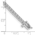 14k White Gold Complete 3.05 carat Round A Diamond 4-prong 7 inch Tennis Bracelet