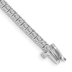 14k White Gold Complete 3.05 carat Round A Diamond 4-prong 7 inch Tennis Bracelet