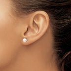 14k 6-7mm Purple Button Freshwater Cultured Pearl Stud Post Earrings