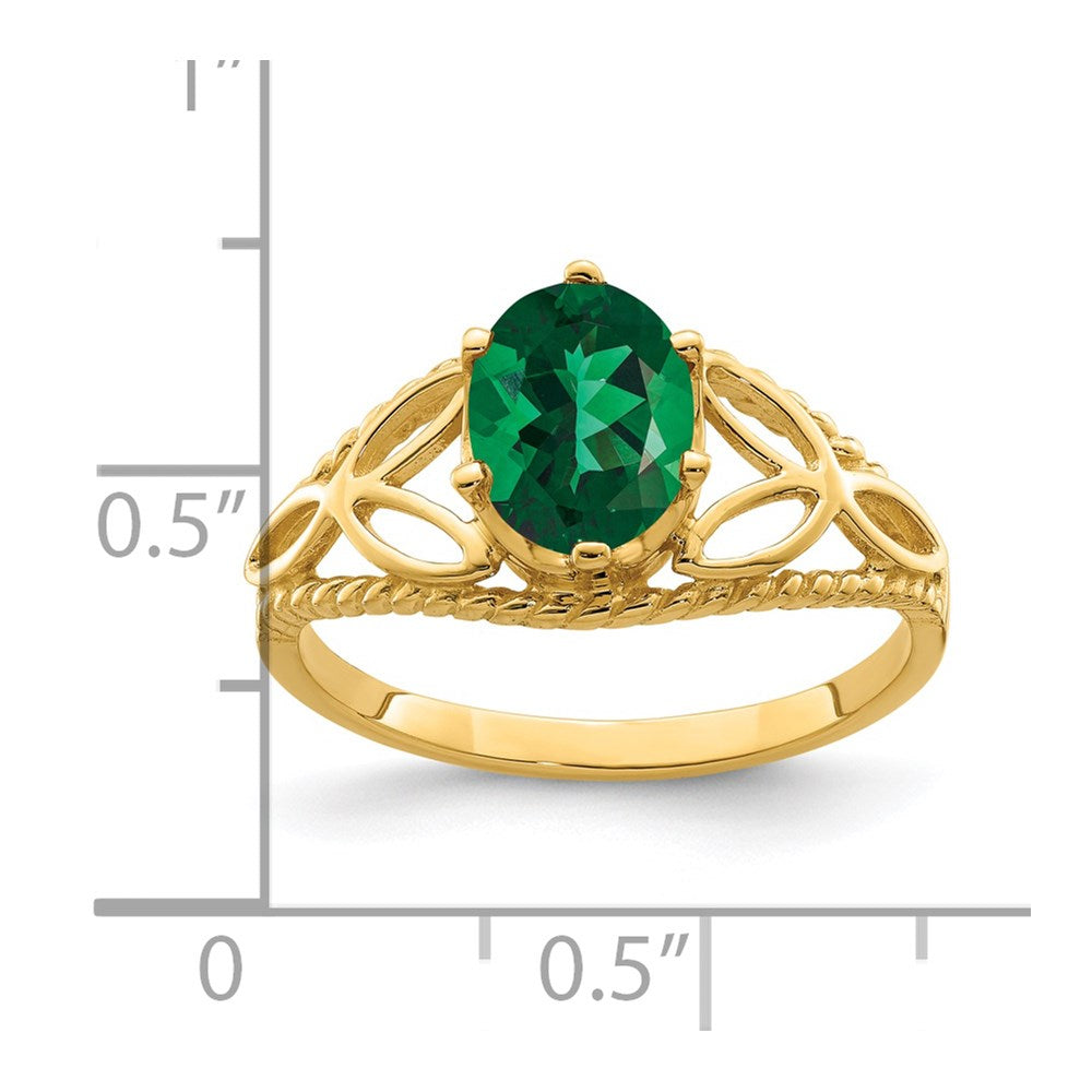 14k 8x6mm Oval Mount St. Helens Filigree Ring