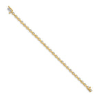 14k Complete 2 carat Round AAA Diamond Bar Link 7 inch Tennis Bracelet