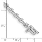 14k White Gold Complete 2 carat Round VS Diamond Bar Link 7 inch Tennis Bracelet