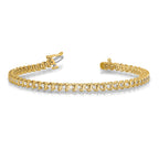 14k Complete 7/8 carat Round A Diamond 2-prong S-link 7 inch Tennis Bracelet