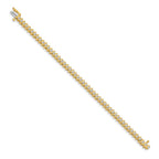 14k Complete 2 carat Round AAA Diamond 2-prong S-link 7 inch Tennis Bracelet