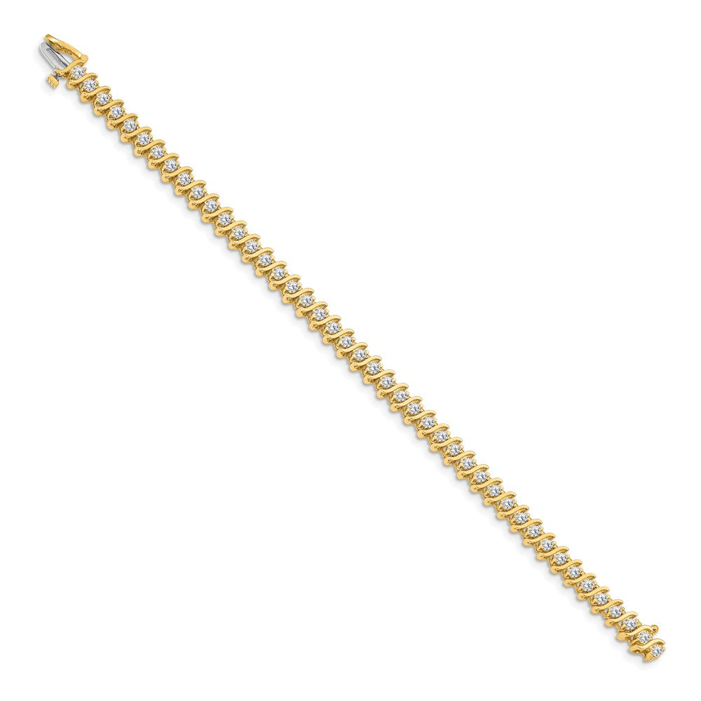 14k 3 carat Lab Grown Diamond VS/SI+ G+ Complete Round Tennis Bracelet