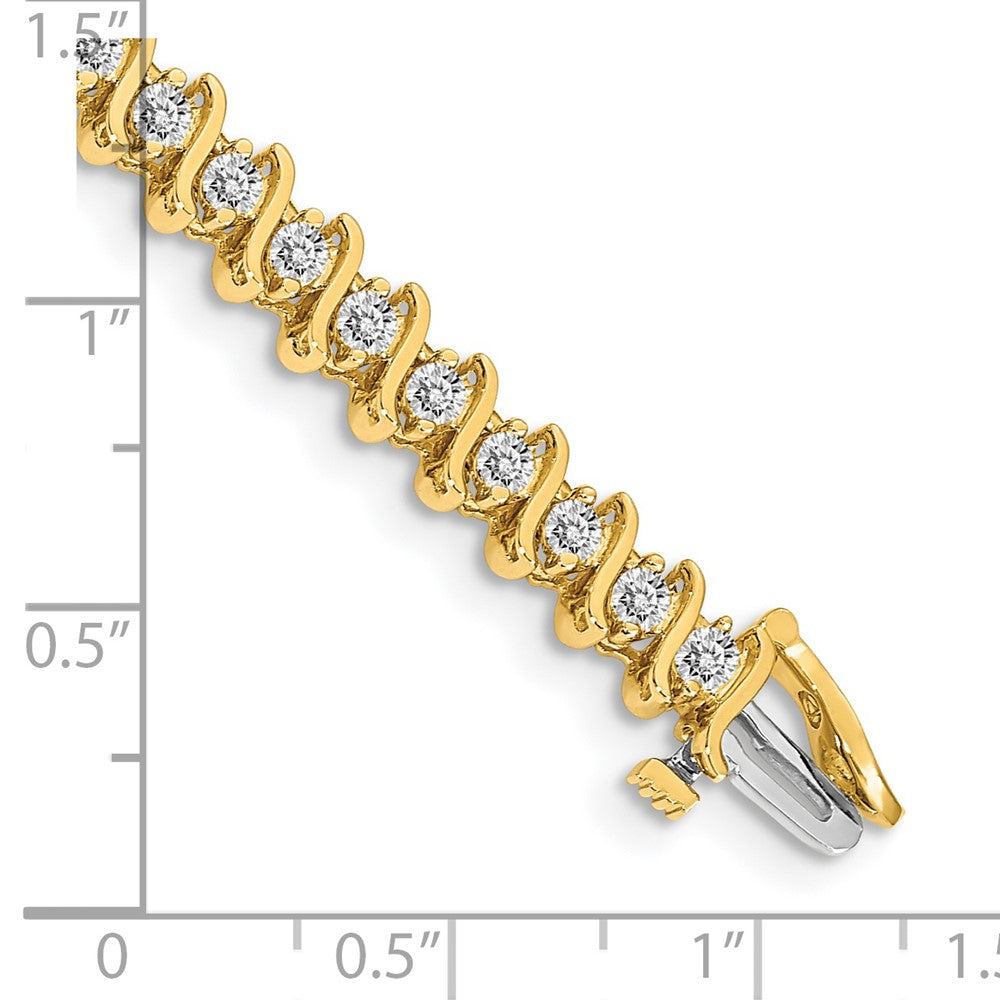 14k 3 carat Lab Grown Diamond VS/SI+ G+ Complete Round Tennis Bracelet