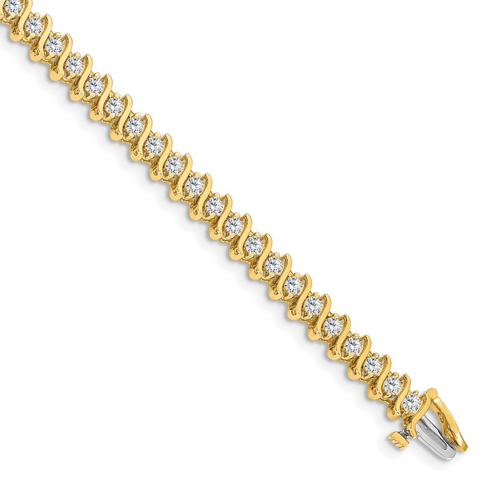 14k 3 carat Lab Grown Diamond VS/SI+ G+ Complete Round Tennis Bracelet