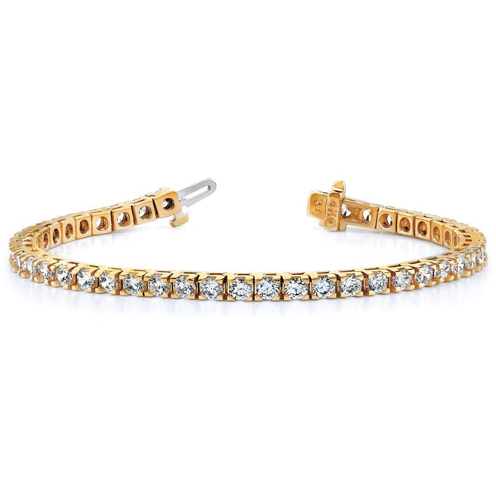 14k 1 1/4 carat Lab Grown Diamond VS/SI+ G+ Complete Round Tennis Bracelet