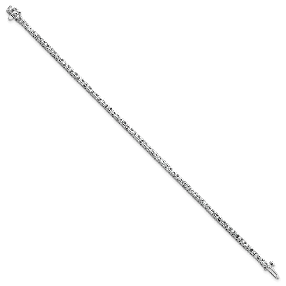 14k White Gold 1 1/4 carat Lab Grown Diamond VS/SI+ G+ Complete Round Tennis Bracelet