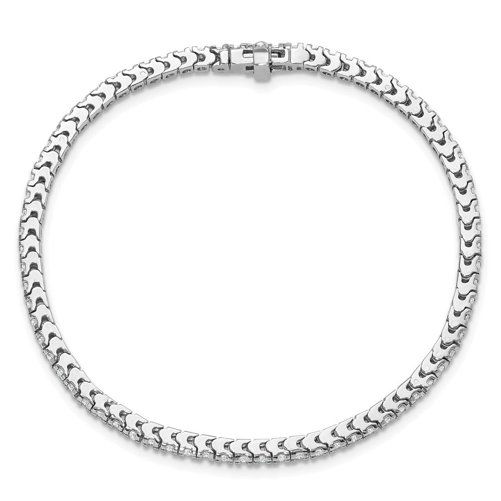 14k White Gold Complete 1.25 carat Round VS Diamond 4-prong 7 inch Tennis Bracelet