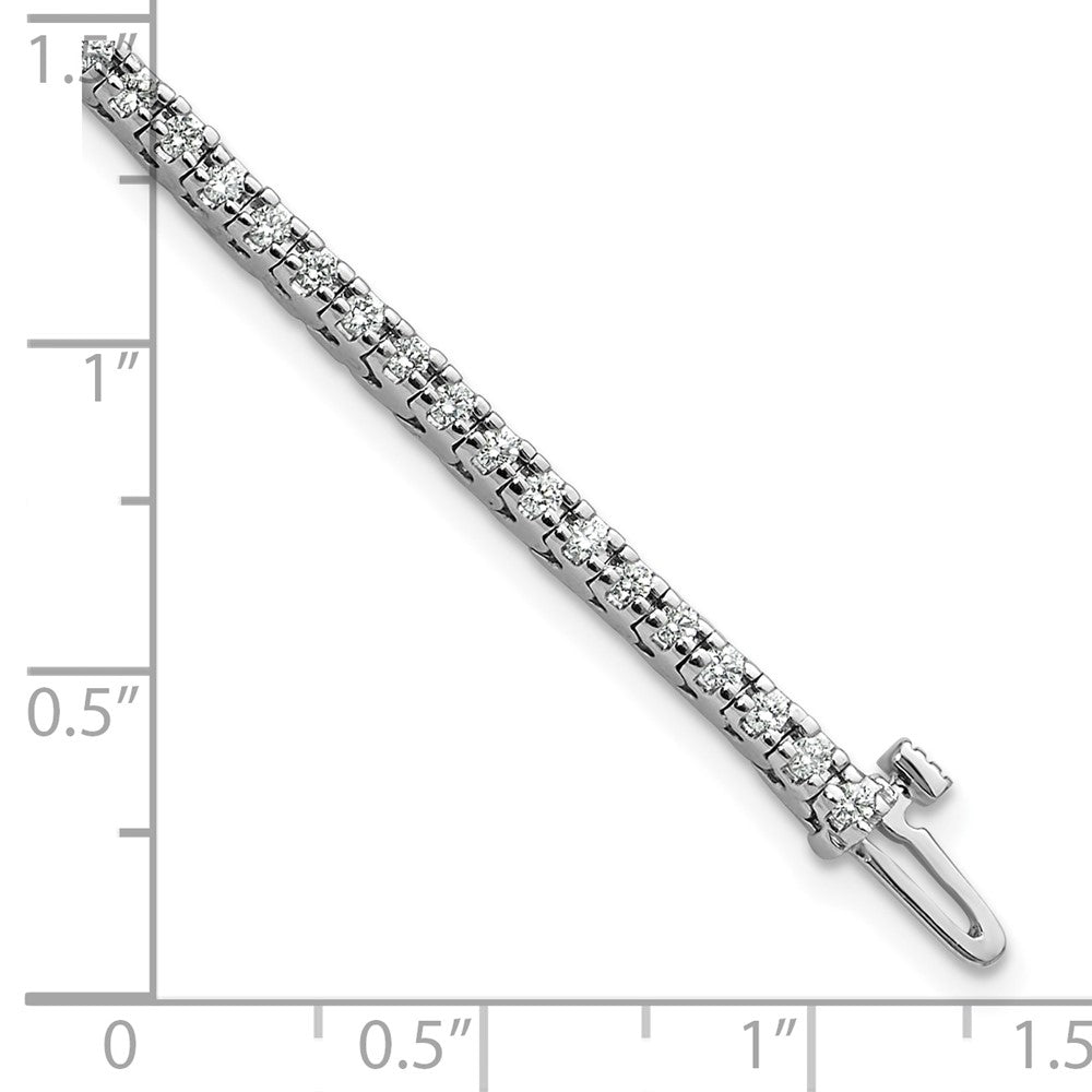14k White Gold Complete 1.25 carat Round VS Diamond 4-prong 7 inch Tennis Bracelet