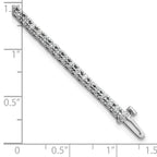14k White Gold Complete 1.25 carat Round AA Diamond 4-prong 7 inch Tennis Bracelet