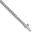 True Origin 14K White Gold 1 1/4 carat Lab Grown Diamond VS+ F+ Complete Tennis Bracelet