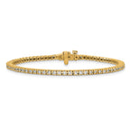 True Origin 14K Yellow Gold 1 1/4 carat Lab Grown Diamond VS+ F+ Complete Tennis Bracelet