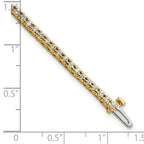 True Origin 14K Yellow Gold 1 1/4 carat Lab Grown Diamond VS+ F+ Complete Tennis Bracelet