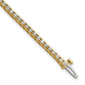 True Origin 14K Yellow Gold 1 1/4 carat Lab Grown Diamond VS+ F+ Complete Tennis Bracelet
