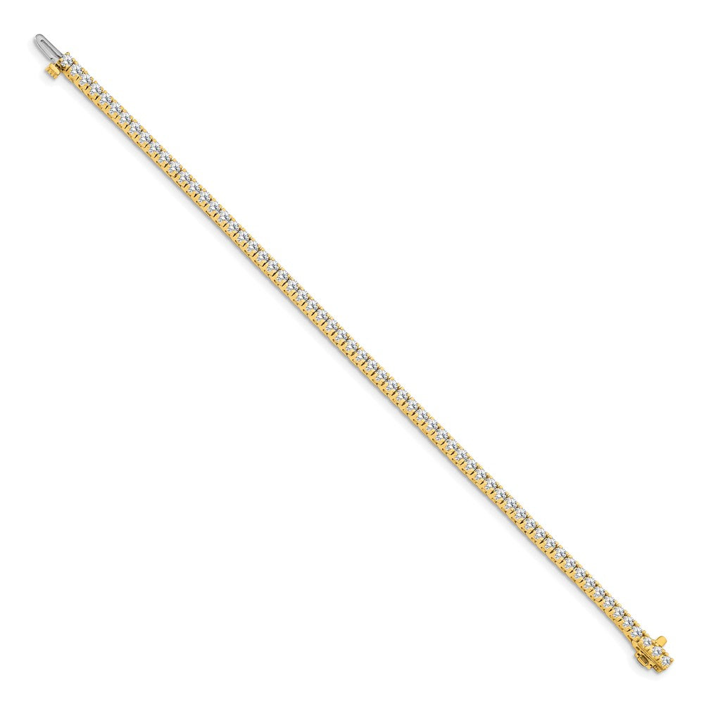 True Origin 14K Yellow Gold 2 1/6 carat Lab Grown Diamond VS+ F+ Complete Tennis Bracelet