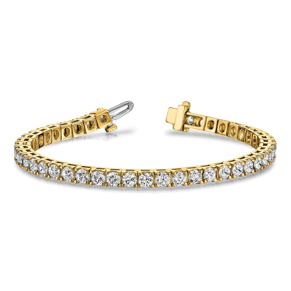 True Origin 14K Yellow Gold 2 1/6 carat Lab Grown Diamond VS+ F+ Complete Tennis Bracelet