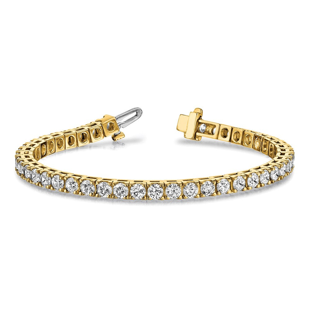 14k Complete 2.17 carat Round AAA Diamond 4-prong 7 inch Tennis Bracelet