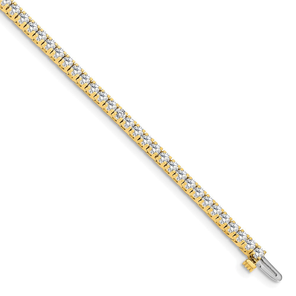 14k Complete 2.17 carat Round AA Diamond 4-prong 7 inch Tennis Bracelet