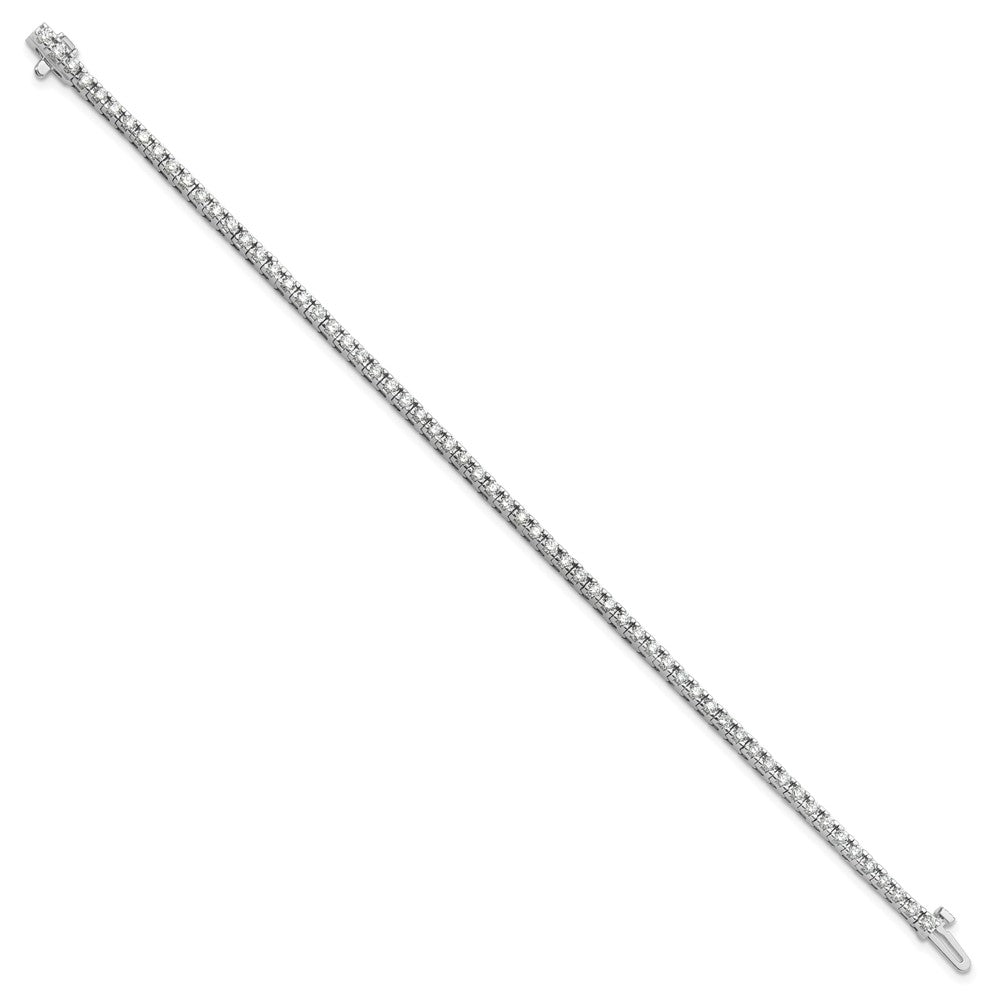 14k White Gold Complete 2.17 carat Round A Diamond 4-prong 7 inch Tennis Bracelet