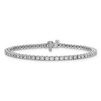 14k White Gold Complete 2.17 carat Round AAA Diamond 4-prong 7 inch Tennis Bracelet