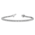 14k White Gold 2 1/6 carat Lab Grown Diamond VS/SI+ G+ Complete Round Tennis Bracelet