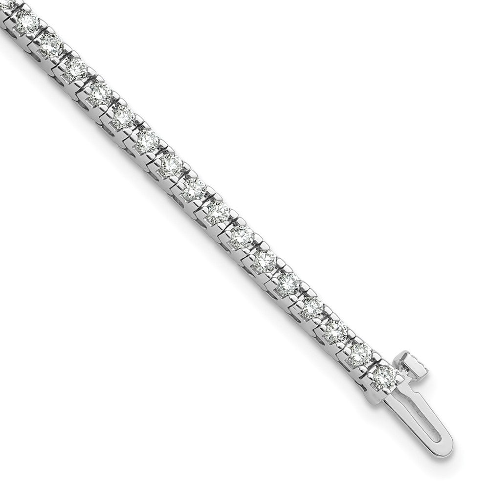 True Origin 14K White Gold 2 1/6 carat Lab Grown Diamond VS+ F+ Complete Tennis Bracelet