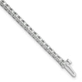 14k White Gold Complete 2.17 carat Round A Diamond 4-prong 7 inch Tennis Bracelet