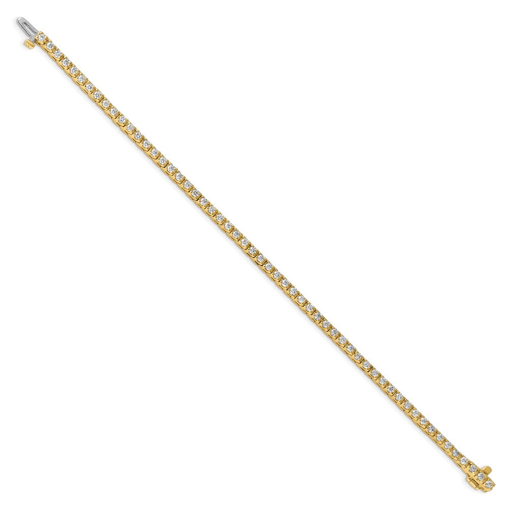 14k Complete 2.18 carat Round A Diamond 4-prong 7 inch Tennis Bracelet
