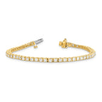 True Origin 14K Yellow Gold 2 1/5 carat Lab Grown Diamond VS+ F+ Complete Tennis Bracelet