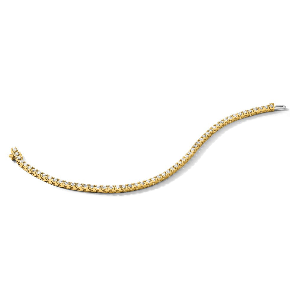 True Origin 14K Yellow Gold 2 1/5 carat Lab Grown Diamond VS+ F+ Complete Tennis Bracelet