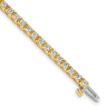 True Origin 14K Yellow Gold 2 1/5 carat Lab Grown Diamond VS+ F+ Complete Tennis Bracelet